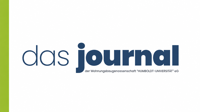 Titelblatt der Publikation ‚das journal‘ der Wohnungsbaugenossenschaft Humboldt-Universität eG